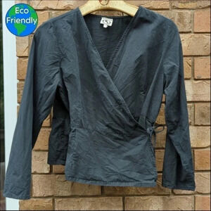 Black Wrap  Blouse